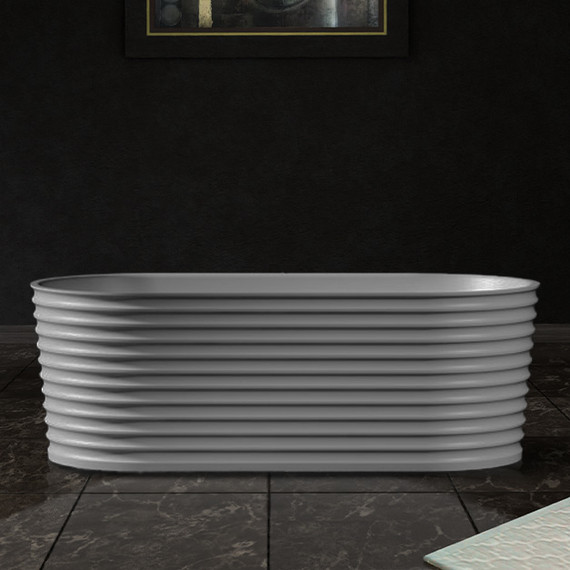 Ванна отдельностоящая Abber Stein 170x80 см AS9650, белый матовый - фото 