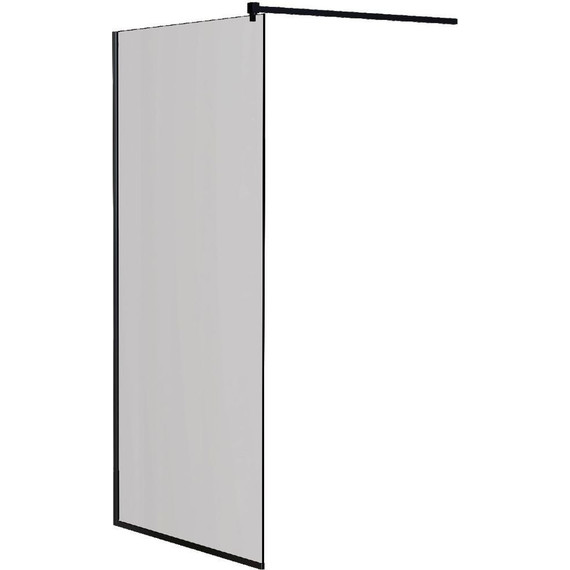 Душевая перегородка Mirsant Walk in 90 см с аксессуарами (стекло 8 мм) чёрный/прозрачное - фото 5