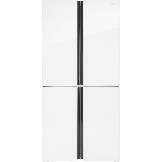Холодильник Side by Side Hiberg RFQ-555DX NFGW inverter (белое мерцающее стекло) - фото 