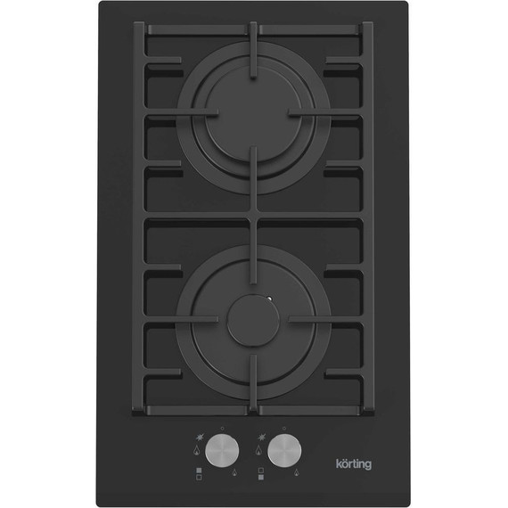Газовая варочная поверхность Korting HGG 3825 CN Domino (чёрное стекло) - фото 