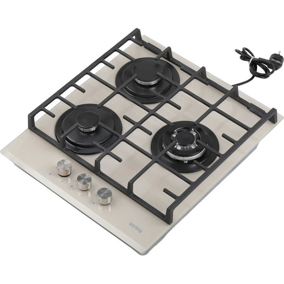 Газовая варочная поверхность Korting HGG 4825 CTB (бежевое стекло) - фото 3