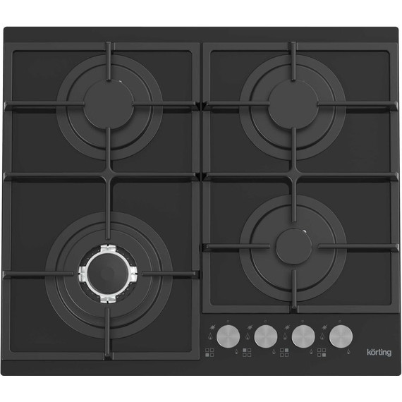 Газовая варочная поверхность Korting HGG 6734 CTN (чёрное стекло) - фото 