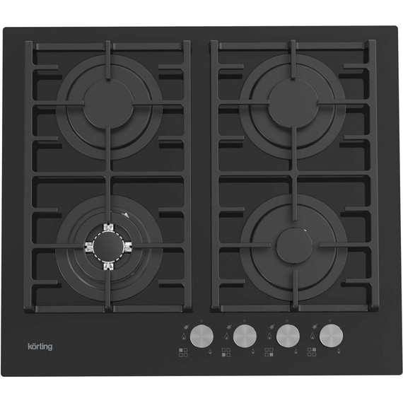 Газовая варочная поверхность Korting HGG 6825 CTN (чёрное стекло) - фото 