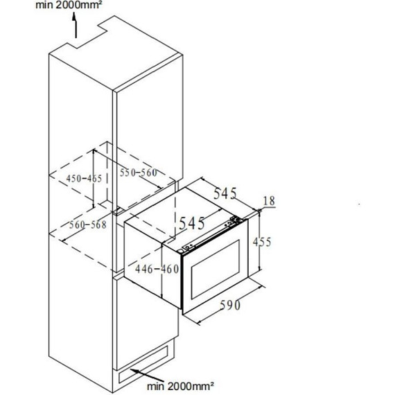Встраиваемый винный шкаф Korting KFW 501 SL GN - фото 4