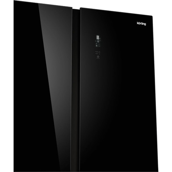 Холодильник Side by Side Korting KNFS 93535 GN (чёрное стекло) - фото 3