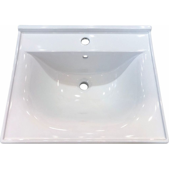 Тумба подвесная с раковиной Mirsant Soho Quadro 60 см (раковина Deep 60) - фото 2