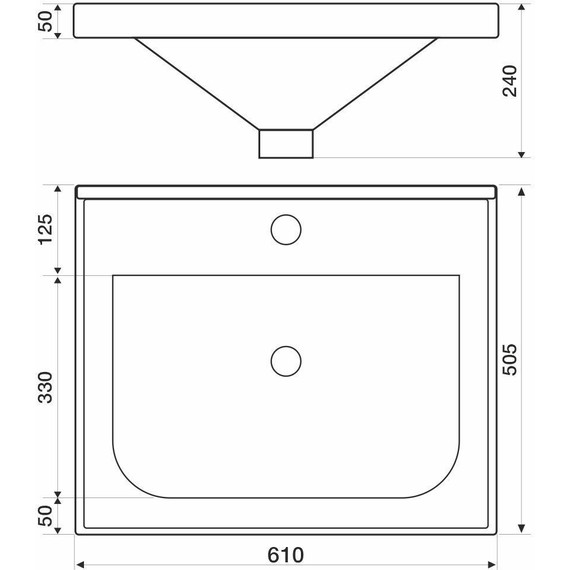 Тумба подвесная с раковиной Mirsant Soho Quadro 60 см (раковина Deep 60) - фото 5