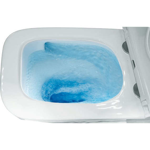 Унитаз подвесной безободковый Azario Teramo AZ-0052-UQ3 с крышкой микролифт (Система смыва торнадо), Цвет производителя: белый - фото 4