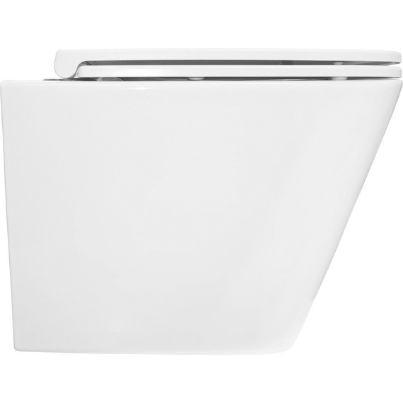 Унитаз подвесной безободковый Azario Teramo AZ-0052-UQ3 с крышкой микролифт (Система смыва торнадо), Цвет производителя: белый - фото 9