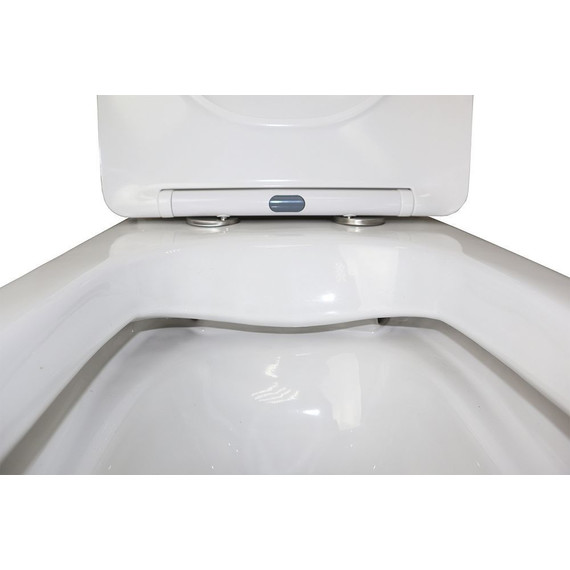 Унитаз-компакт безободковый Azario FRETTA Square AZ-1038A N с тонкой крышкой микролифт - фото 7