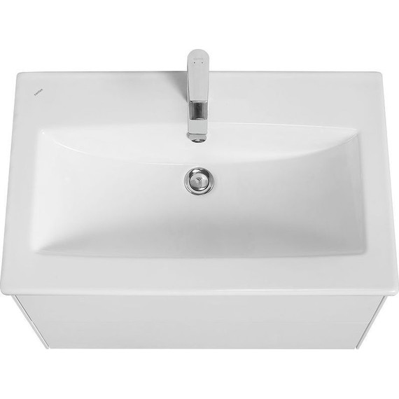 Тумба подвесная с раковиной Акватон Сохо 75 см 1A258101AJ010, белый глянцевый - фото 5