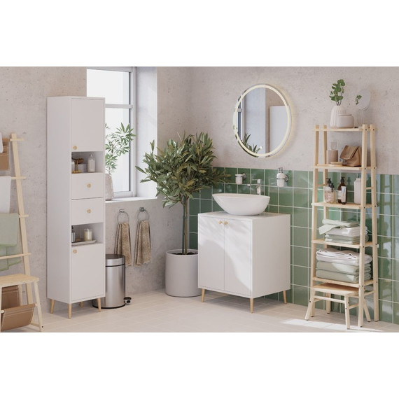 Зеркало Dreja Luno 60 см 99.2008, белый - фото 6