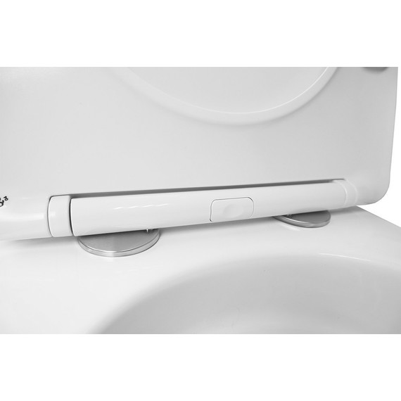 Унитаз подвесной безободковый Azario Trevi AZ-0093UQ3 с тонкой крышкой микролифт (Система смыва торнадо) - фото 6