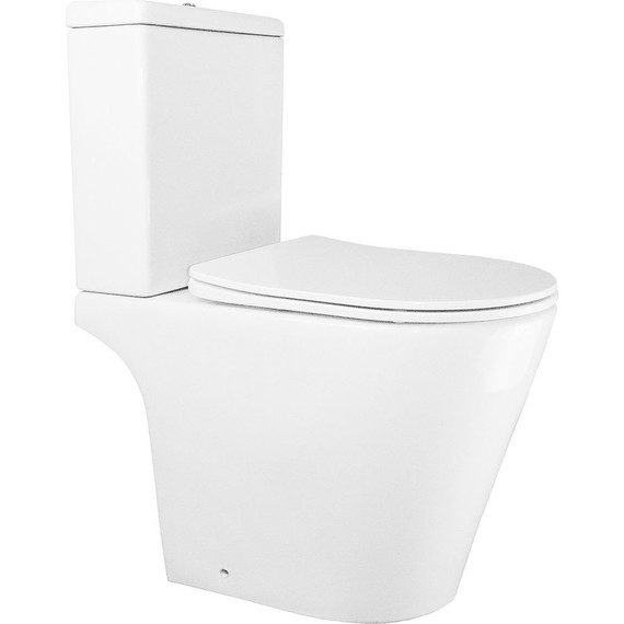 Унитаз-компакт безободковый Azario Flin AZ-1363C с тонкой крышкой микролифт - фото 