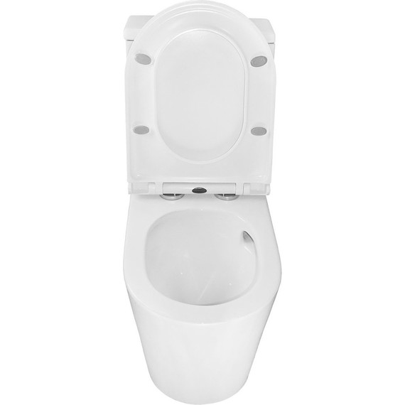 Унитаз-моноблок безободковый Azario Scala AZ-8101 с тонкой крышкой микролифт (система смыва торнадо) - фото 6