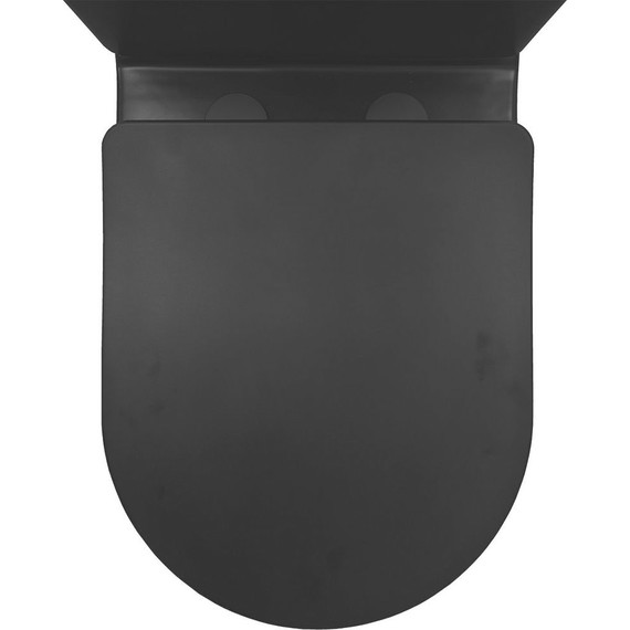 Унитаз-компакт безободковый Azario Black Queen AZ-8380 с тонкой крышкой микролифт, чёрный матовый, Цвет производителя: чёрный матовый - фото 6