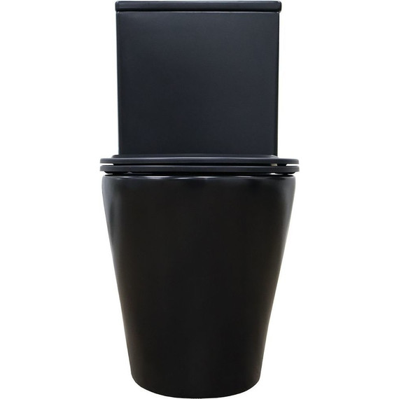 Унитаз-компакт безободковый Azario Black Queen AZ-8380 с тонкой крышкой микролифт, чёрный матовый, Цвет производителя: чёрный матовый - фото 9