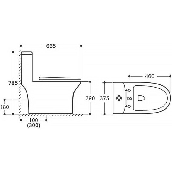 Унитаз-моноблок безободковый с функцией биде Azario Sente AZ-8614B с тонкой крышкой микролифт - фото 17