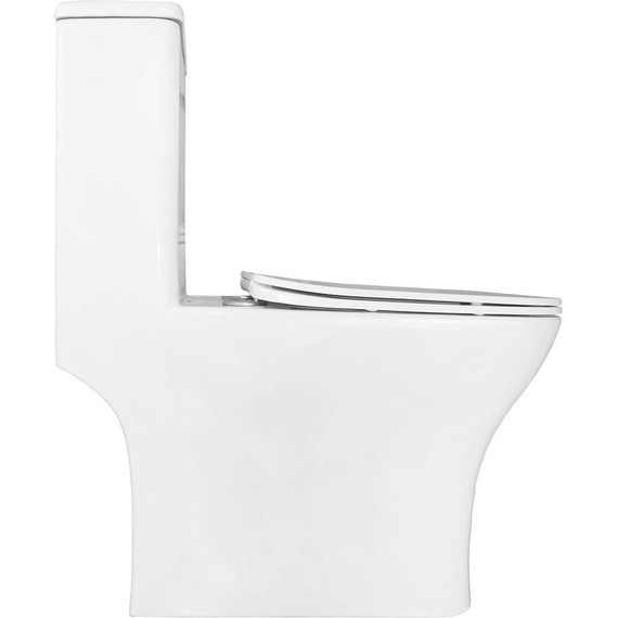 Унитаз-моноблок безободковый с функцией биде Azario Lodi AZ-8617B с тонкой крышкой микролифт - фото 10