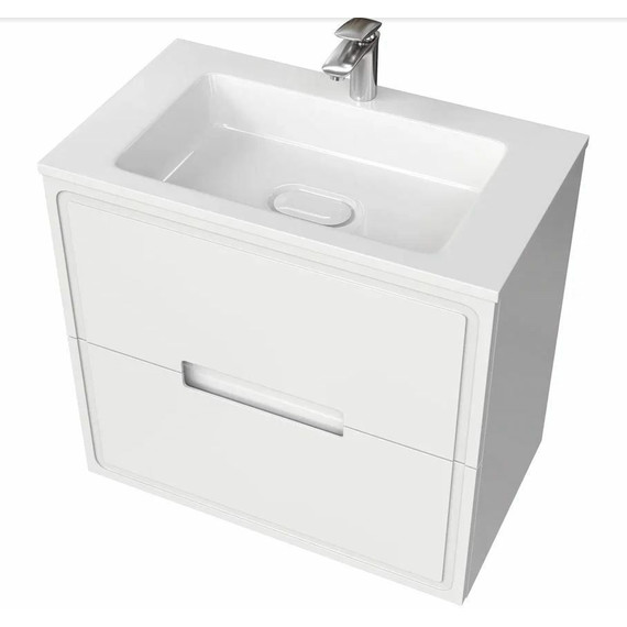 Тумба подвесная с раковиной Taliente Olejio 80 см TA-MBO-80PR-blanco, белый глянцевый - фото 