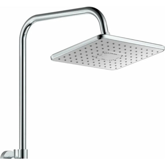 Душевой комплект Haiba: Душевая стойка HB24548-8 + смеситель для раковины HB10548-8, цвет белый/хром - фото 5