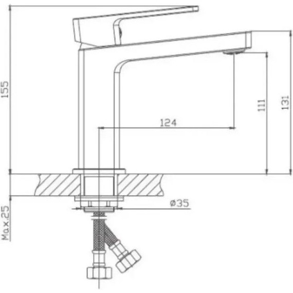 Душевой комплект Haiba: Душевая стойка HB24615 + смеситель для раковины HB10615, цвет хром - фото 6