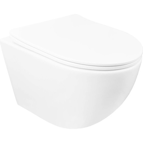 Инсталляция с подвесным унитазом комплект: Aquatek Standart 50 INS-0000012 с подвесным безободковым унитазом Azario Gloria AZ-2003 сиденье микролифт, крепление, кнопка смыва хром глянцевая + набор для гигиенического душа Haiba HB5511 - фото 3