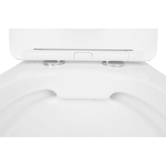 Инсталляция с подвесным унитазом комплект: Aquatek Standart 50 INS-0000012 с подвесным безободковым унитазом Azario Gloria AZ-2003 сиденье микролифт, крепление, кнопка смыва хром глянцевая + набор для гигиенического душа Haiba HB5511 - фото 9