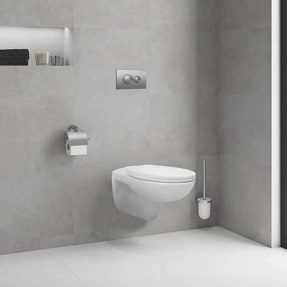 Инсталляция с подвесным унитазом комплект: Loranto 4501 с подвесным безободковым унитазом Fredo CS-WH8005 сиденье микролифт, кнопка смыва белая глянцевая + набор для гигиенического душа Haiba HB5511 - фото 14