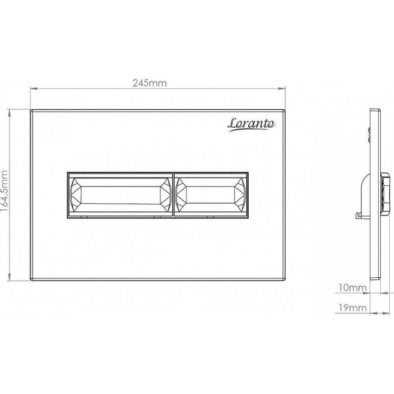 Инсталляция для унитаза Loranto 4501 (кнопка смыва чёрная матовая 7323) - фото 7