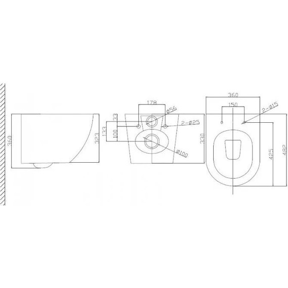 Инсталляция с подвесным унитазом комплект: Grohe Rapid SL 38772001 с подвесным безободковым унитазом BelBagno Uno BB3105CHR/SC сиденье микролифт, крепление, кнопка смыва хром + набор для гигиенического душа Haiba HB5511 - фото 14