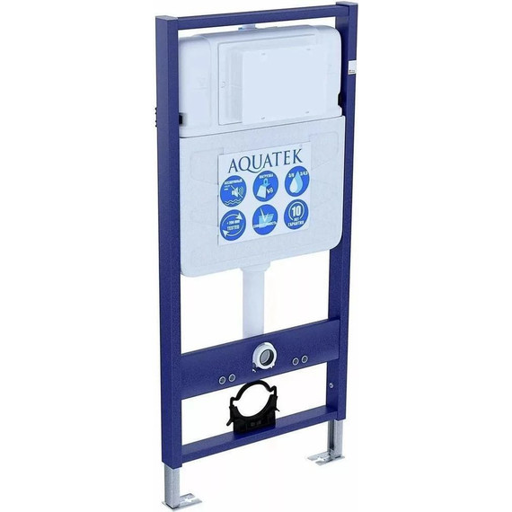 Инсталляция с подвесным унитазом комплект: Aquatek Standart 50 INS-0000012 с подвесным безободковым унитазом BelBagno Uno BB3105CHR/SC сиденье микролифт, крепление, кнопка смыва хром глянцевая + набор для гигиенического душа Haiba HB5511 - фото 2