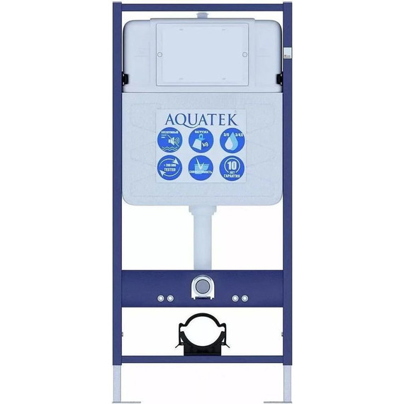 Инсталляция с подвесным унитазом комплект: Aquatek Standart 50 INS-0000012 с подвесным безободковым унитазом BelBagno Uno BB3105CHR/SC сиденье микролифт, крепление, кнопка смыва хром глянцевая + набор для гигиенического душа Haiba HB5511 - фото 3