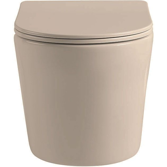 Унитаз подвесной безободковый Vincea Piatti VT1-11SMC с тонкой крышкой микролифт, капучино матовый, Цвет производителя: бежевый - фото 7