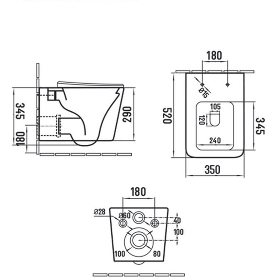 Унитаз подвесной безободковый Vincea Q-Line VT1-12MA с тонкой крышкой микролифт, антрацит матовый - фото 9