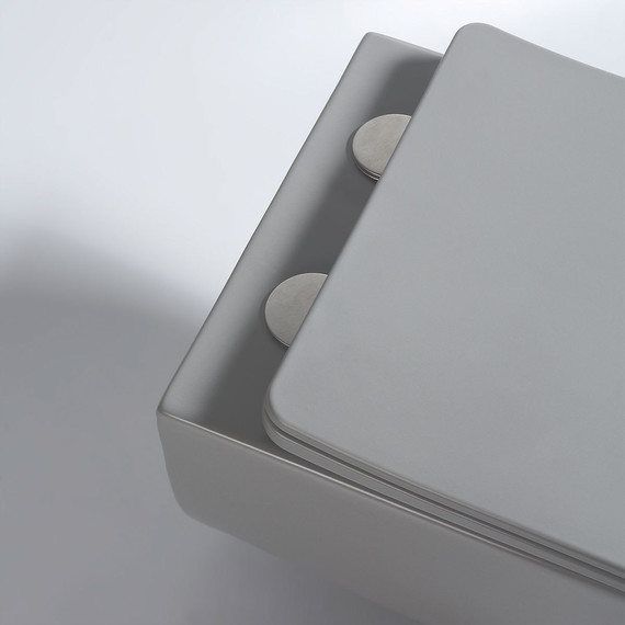 Унитаз подвесной безободковый Vincea Evo VT1-34SMG с тонкой крышкой микролифт, серый матовый, Цвет производителя: серый - фото 5