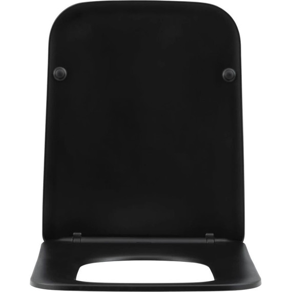 Унитаз подвесной безободковый Aquanet Rimless Tavr-W BL-103N-WHT black 287011 с тонкой крышкой микролифт, чёрный матовый, Цвет производителя: чёрный матовый - фото 10