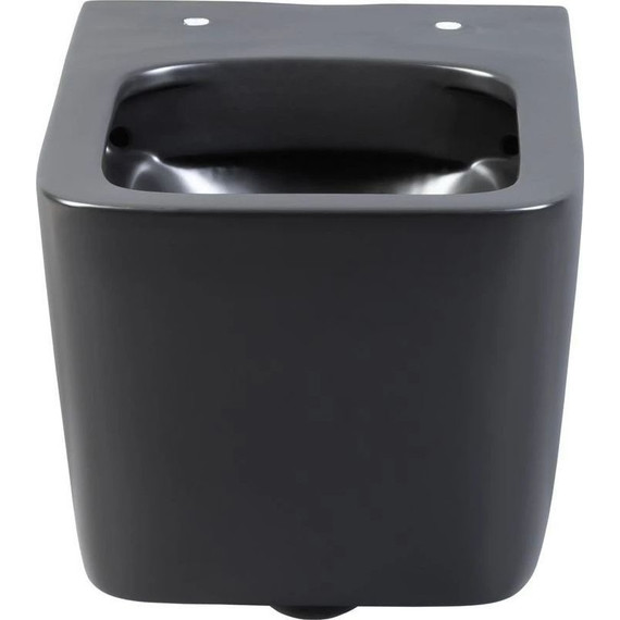 Унитаз подвесной безободковый Aquanet Rimless Tavr-W BL-103N-WHT black 287011 с тонкой крышкой микролифт, чёрный матовый, Цвет производителя: чёрный матовый - фото 15