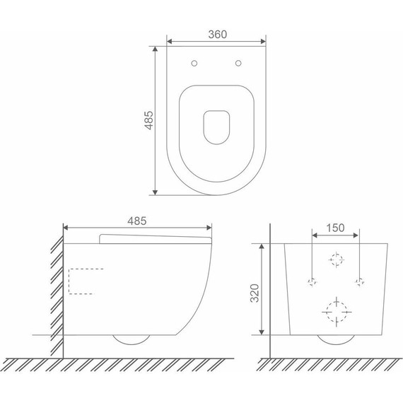Инсталляция с подвесным унитазом комплект: Grohe Rapid SL 38772001 с подвесным унитазом Sole Pandora сиденье микролифт, крепление, кнопка смыва хром (система смыва Торнадо) - фото 10