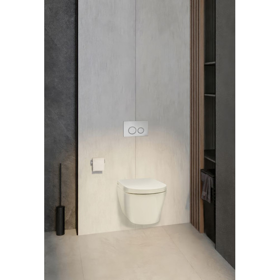 Инсталляция с подвесным унитазом-биде комплект: Tece Spring S955799 сиденье микролифт, кнопка смыва хром - фото 4