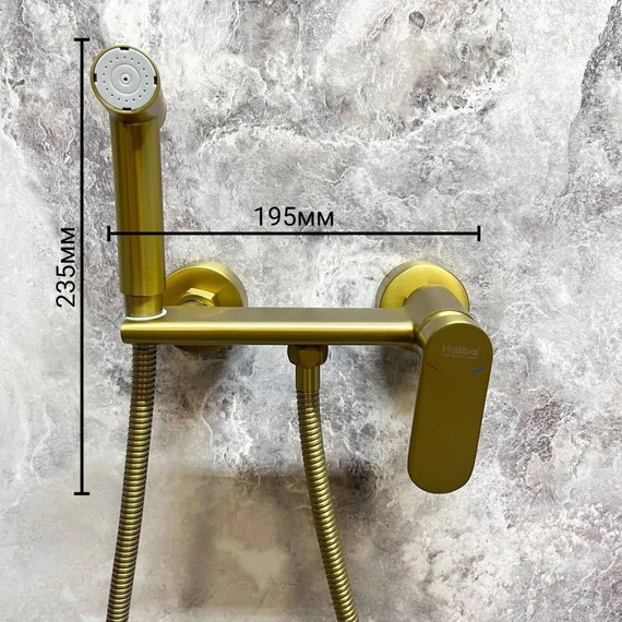 Набор для гигиенического душа Haiba HB5516-5, золото - фото 8