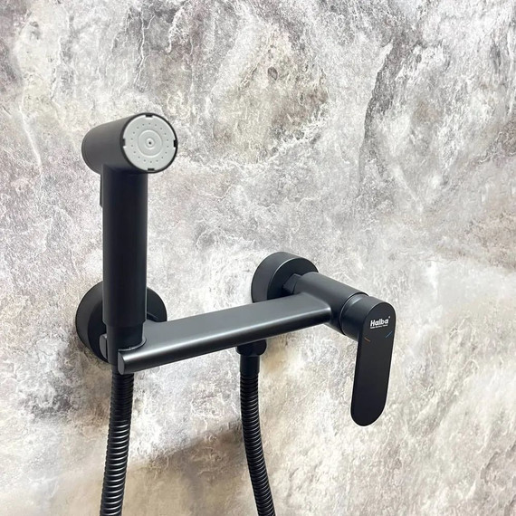 Набор для гигиенического душа Haiba HB5516-7, чёрный матовый - фото 4