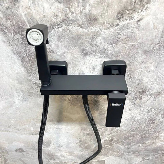 Набор для гигиенического душа Haiba HB5517-7, чёрный матовый - фото 3