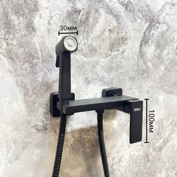 Набор для гигиенического душа Haiba HB5517-7, чёрный матовый - фото 8