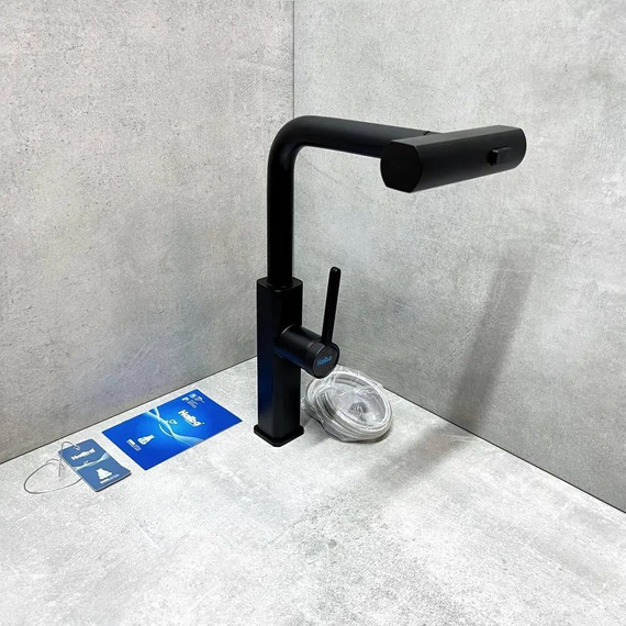 Смеситель для кухни Haiba HB73824-7, чёрный матовый - фото 2