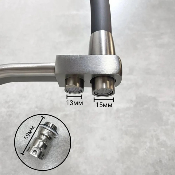 Смеситель для кухни Haiba HB76822-3, графит - фото 4