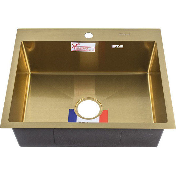 Кухонная мойка GFfrank 60502Z 0.8 мм, золото - фото 