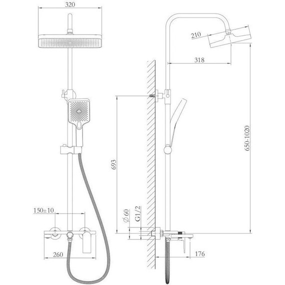 Душевая стойка Belz B24678-3, графит - фото 11