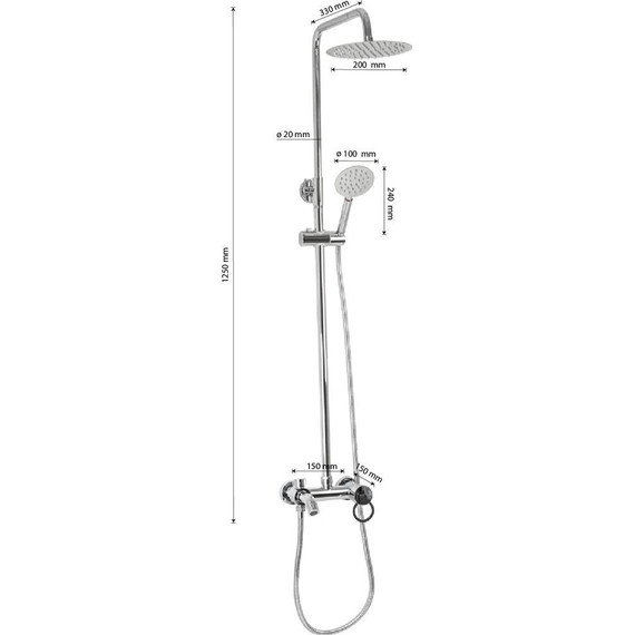 Душевая стойка Brimix 3087 - фото 8