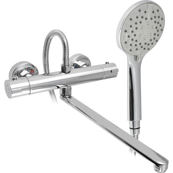 Смеситель для ванны с термостатом Brimix 3298 с душевым гарнитуром - фото 